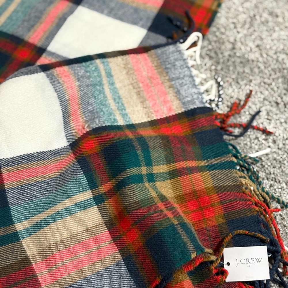 J. Crew Multicolor Plaid Scarf - Picture 9 of 13